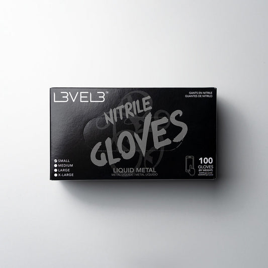 L3VEL3 NITRILE GLOVES - LIQUID METAL