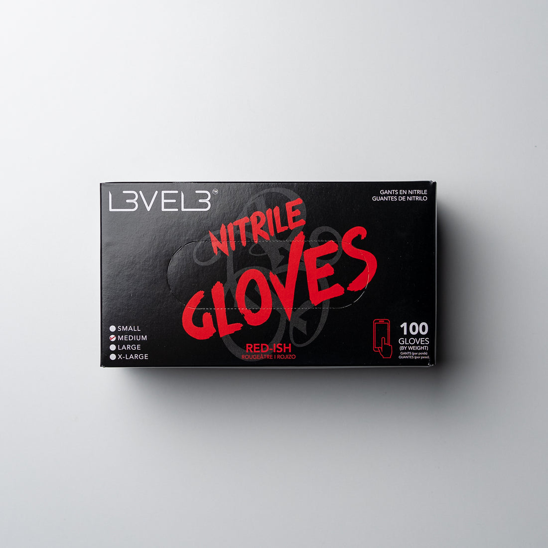 L3VEL3 NITRILE GLOVES - RED-ISH