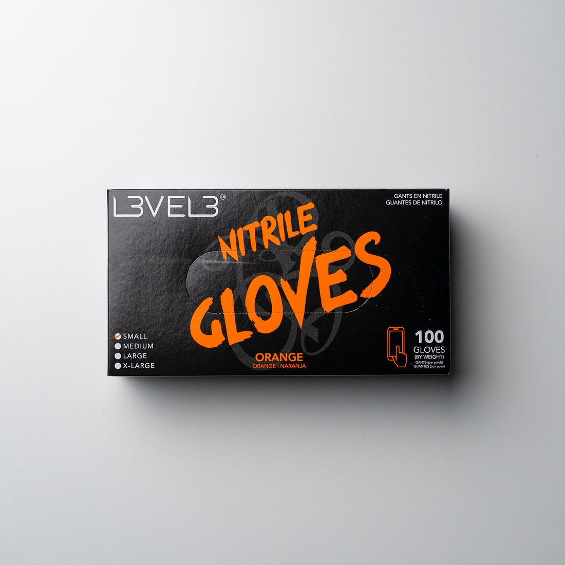 L3VEL3 NITRILE GLOVES - ORANGE